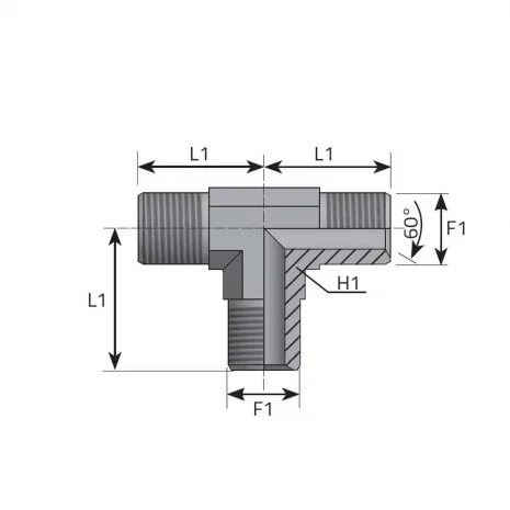 TEE MALE ADAPTOR BSPP