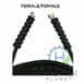 hydraulicplanet The 1/4" 1 Wire Black Pressure Washer Hose Assembly features BSP female fittings on both ends, shown coiled and labelled “FEMALE/FEMALE”—ideal for use as a durable pressure washer hose.