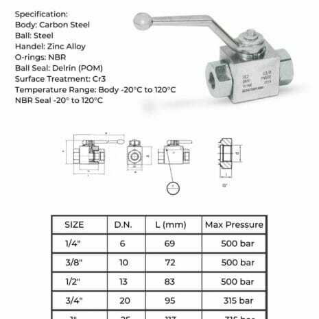 2 WAY HIGH PRESSURE BALL VALVE-2 khb ball valve