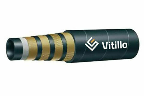 hydraulicplanet A cross-section of the VITILLO SPIRAL HOSE 4SH showcases its internal multiple reinforcement layers.