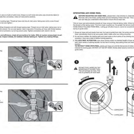 RETRACTABLE AIR HOSE REEL 15MT X 3/8"-4 Air Hose Reel spec sheet