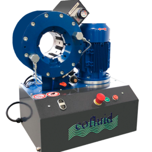 The O180E Crimper, a compact and powerful electrical control machine for crimping flexible hydraulic hoses. Its sturdy construction and efficient design make it ideal for industrial applications, providing secure and precise connections.